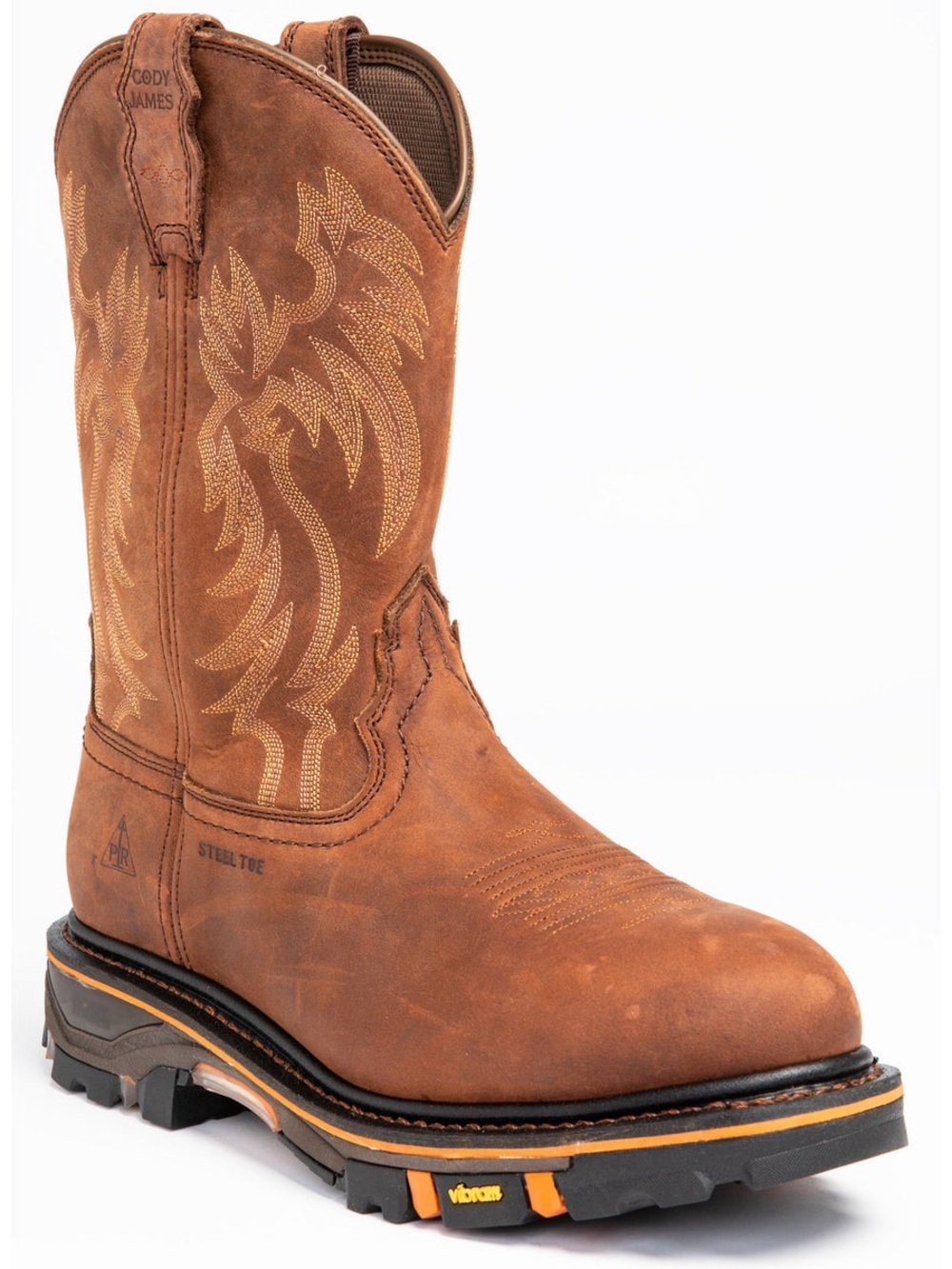CODY JAMES MEN'S 11" WATERPROOF DECIMATOR WESTERN WORK BOOTS STEEL TOE SIZE 7.5D